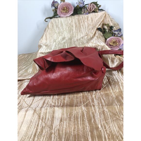 Chanta Women Fancy Red Genuine Leather Crossbody Messenger Handbag Whimsigoth - Picture 3 of 10